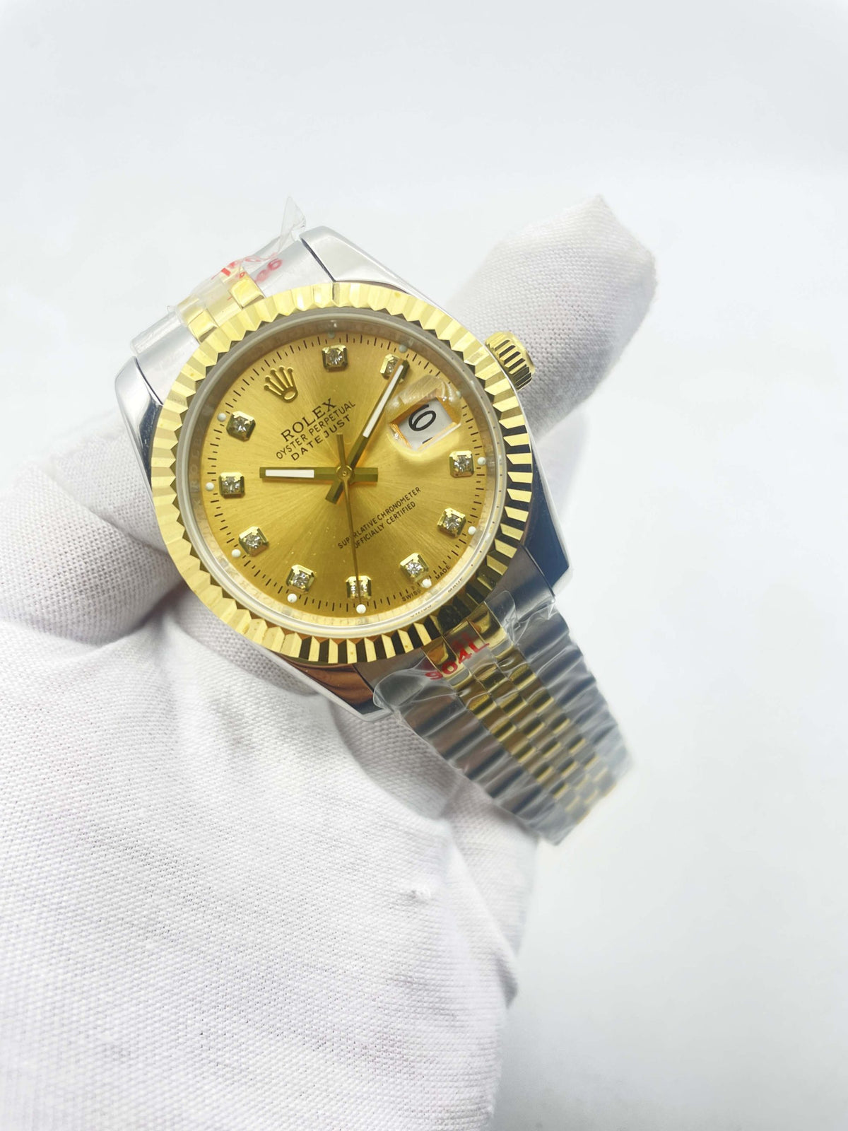Rolex Datejust 36 Steel and Yellow Gold Diamond Dial Ref.16233