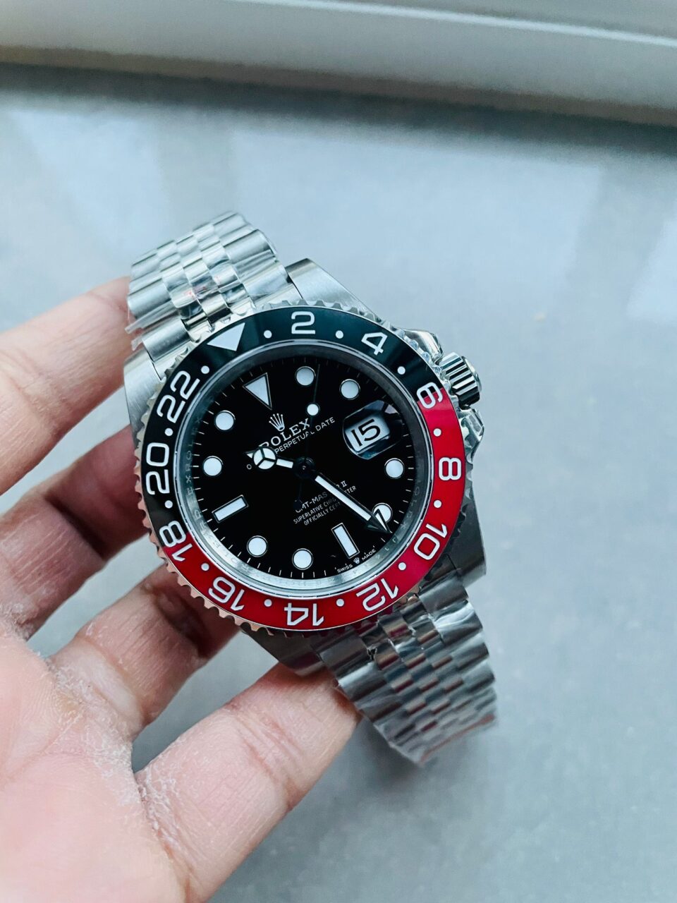 GMF Factory 1:1 GMT Master II 16710 V5 COLA 904L SS 1:1 RED BLACK Bezel Best Edition