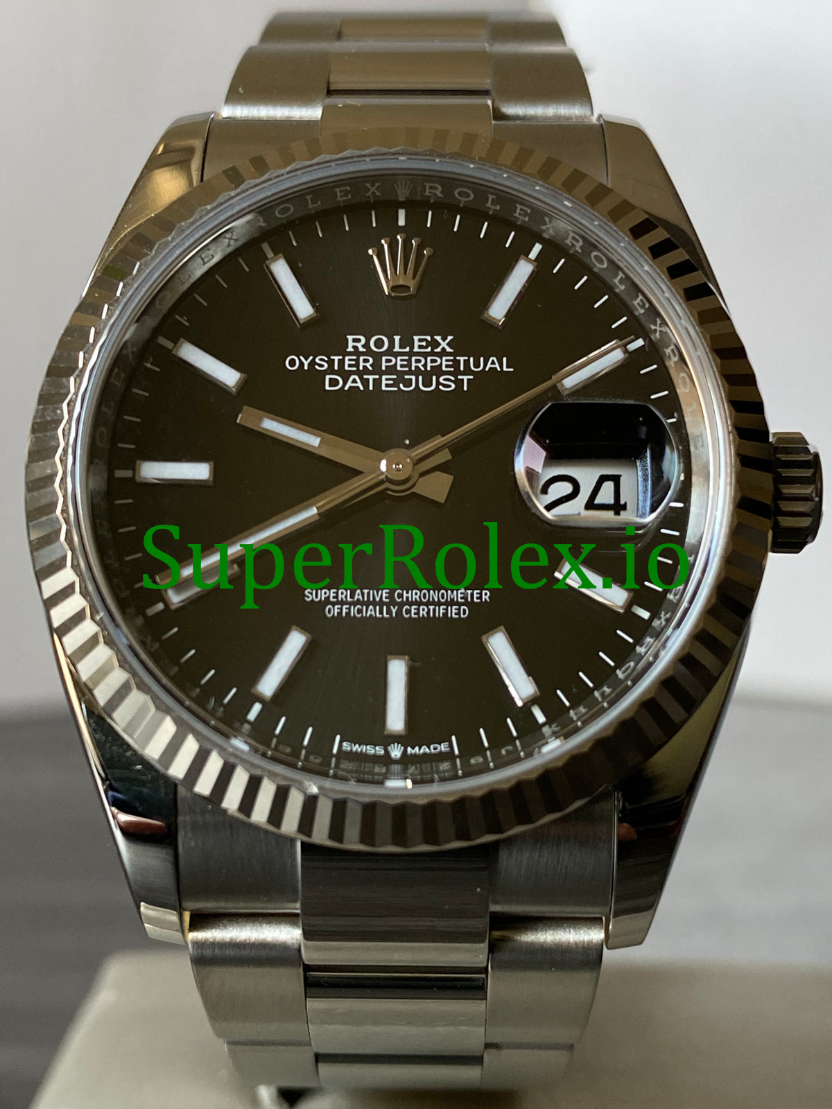 Datejust 36 Steel Black Index Dial Ref.126234
