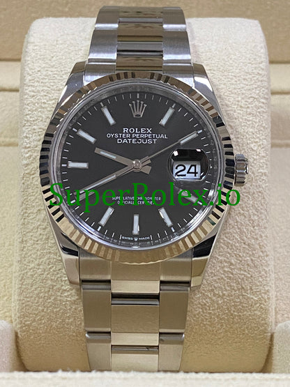 Datejust 36 Steel Black Index Dial Ref.126234