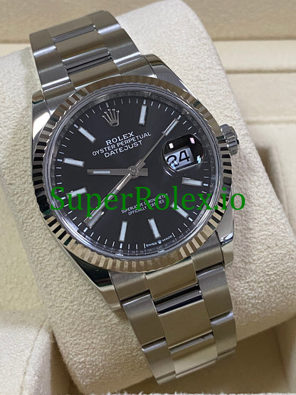 Datejust 36 Steel Black Index Dial Ref.126234