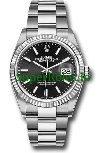 Datejust 36 Steel Black Index Dial Ref.126234