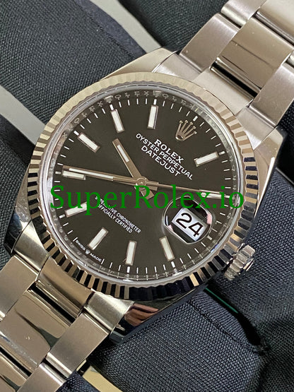 Datejust 36 Steel Black Index Dial Ref.126234