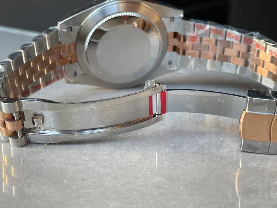 GMF GM Factory 1:1 Rolex DateJust Men 41mm  "wimbledon" RG and SS V2 Grey textured Dial Roman Markers