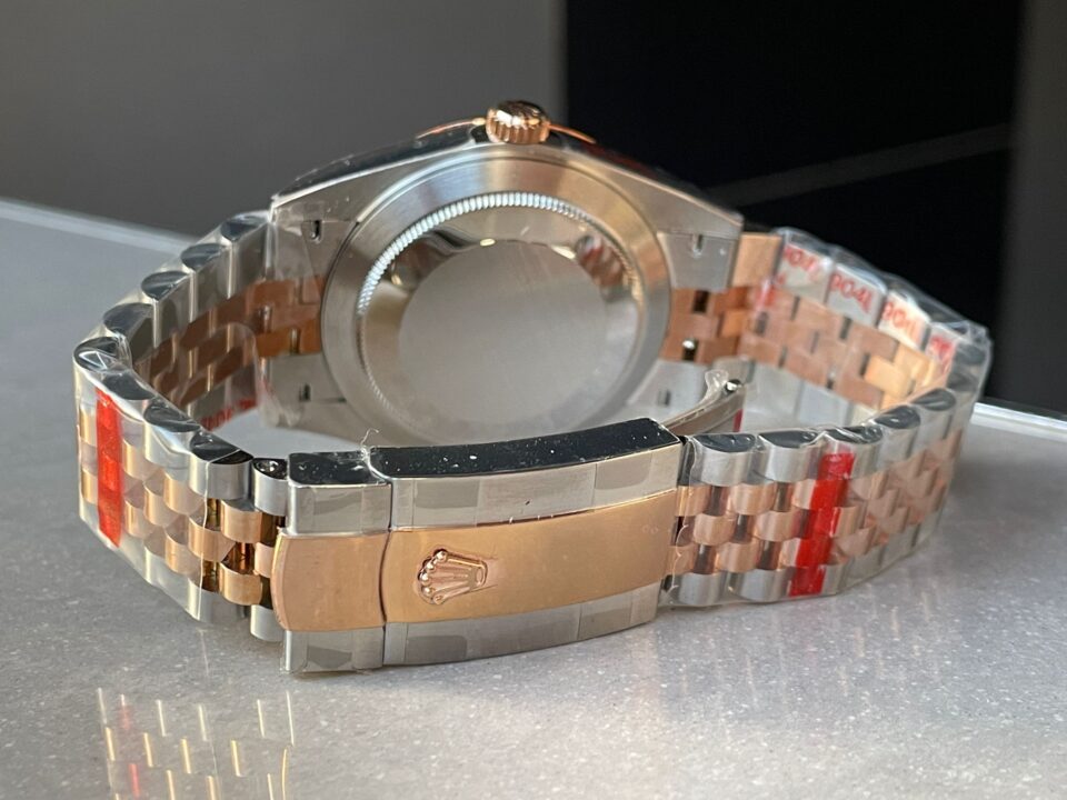 GMF GM Factory 1:1 Rolex DateJust Men 41mm  "wimbledon" RG and SS V2 Grey textured Dial Roman Markers