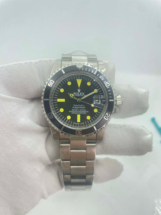 Vintage Submariner Date Tiffany & Co 16610A30B9315 Black dial with SS bracelet