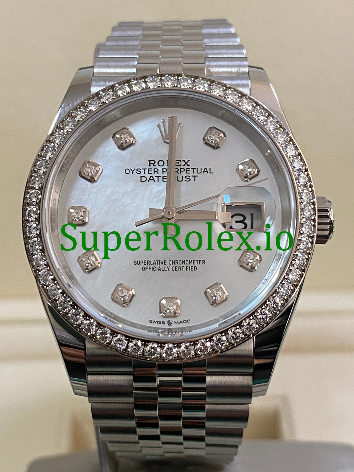 Datejust 36 Mother-of-Pearl Diamond Dial Ref.126284RBR