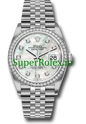 Datejust 36 Mother-of-Pearl Diamond Dial Ref.126284RBR
