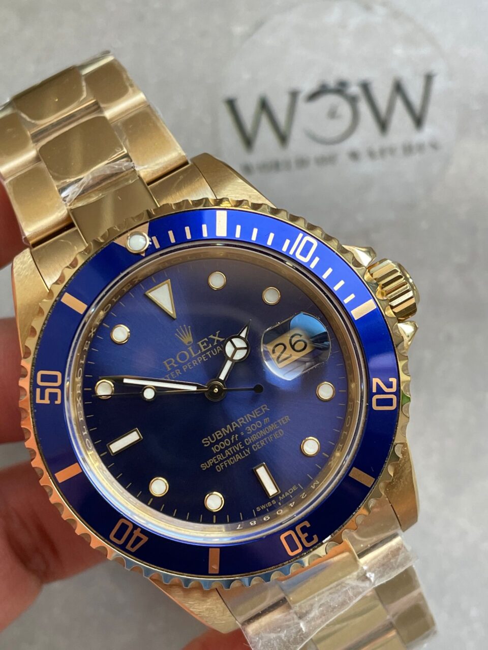 Clean Factory 1:1 Submariner 116618 LB Best Edition Blue Ceramic YG Plated 904L Steel VS3135