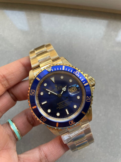 Clean Factory 1:1 Submariner 116618 LB Best Edition Blue Ceramic YG Plated 904L Steel VS3135