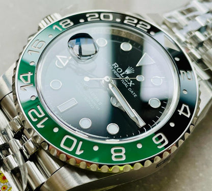 Clean GMT-Master II 126720VTNR SPRITE 904L SS Black Dial VR3186