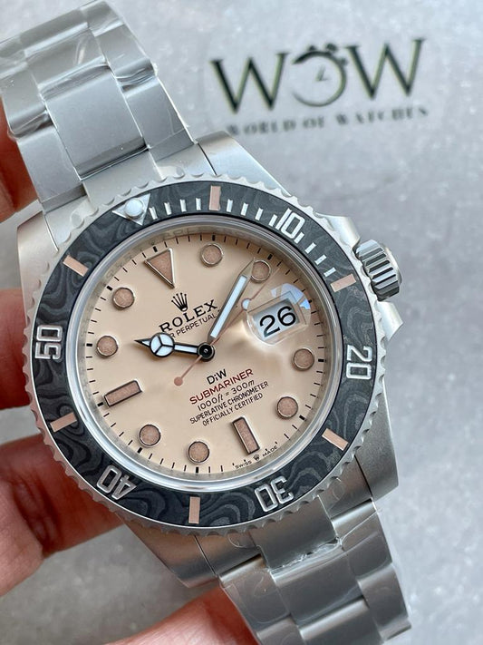 VSF FACTORY 1:1 Submariner DiW “Dune” 904L SS Yellow Dial VS3135