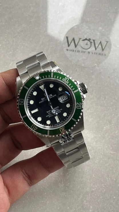 ARF FACTORY 1:1 Rolex Submariner "Kermit" 16610LV 904L SS Black Dial SH3135