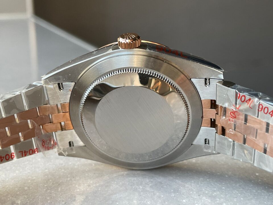 GMF GM Factory 1:1 Rolex DateJust Men 41mm  "wimbledon" RG and SS V2 Grey textured Dial Roman Markers