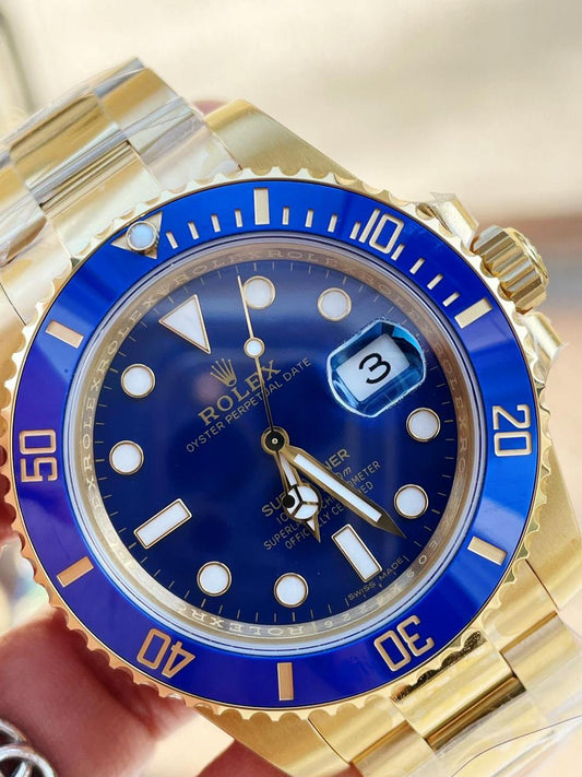 VSF FACTORY 1:1 Submariner 116618 LB Best Edition Blue Ceramic YG Plated 904L Steel VS3135
