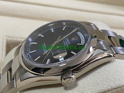 Rolex Day-Date 36MM White Gold Blue Index Dial Ref.118209