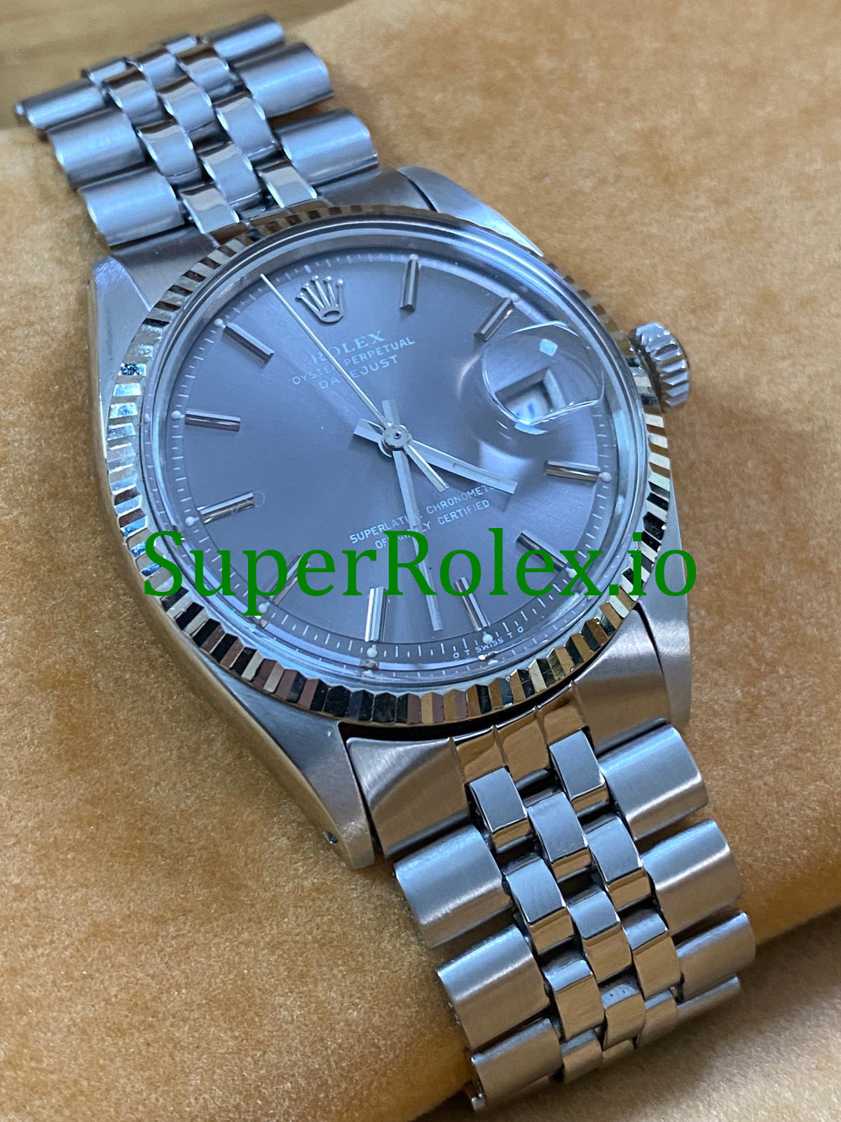 Super  Steel Grey Index Dial Datejust 36 Ref.1601