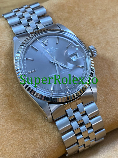Super  Steel Grey Index Dial Datejust 36 Ref.1601