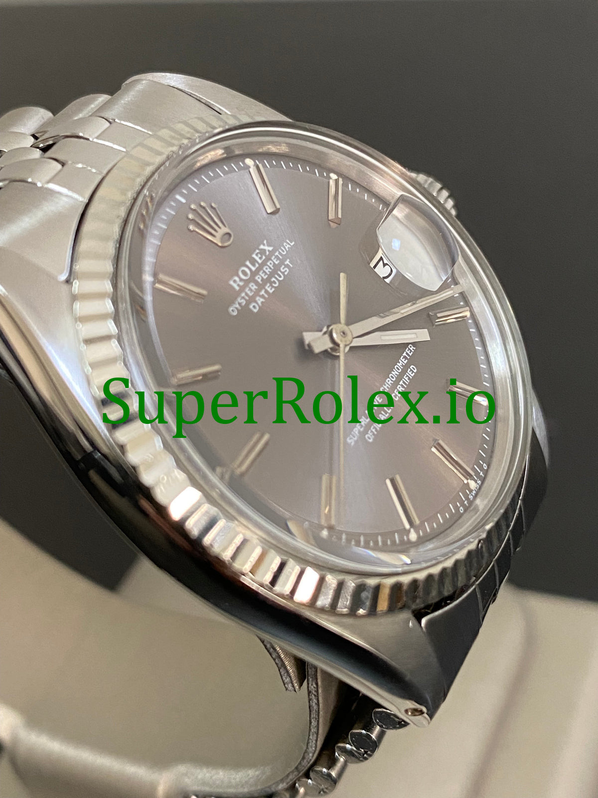 Super  Steel Grey Index Dial Datejust 36 Ref.1601