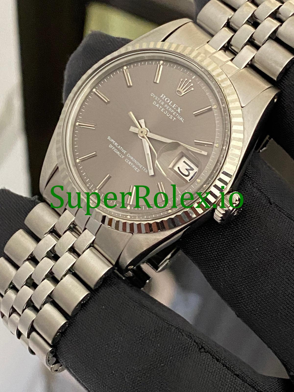 Super  Steel Grey Index Dial Datejust 36 Ref.1601
