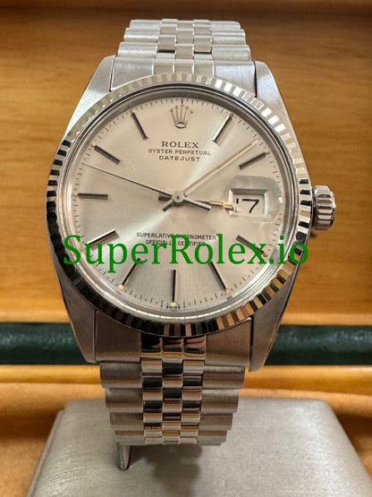 Rolex Datejust 36 Steel Silver Index Dial Ref.16014