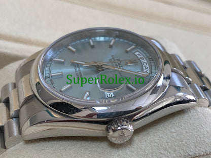 Rolex Platinum Day-Date 36 Ice Blue Dial Ref.118206